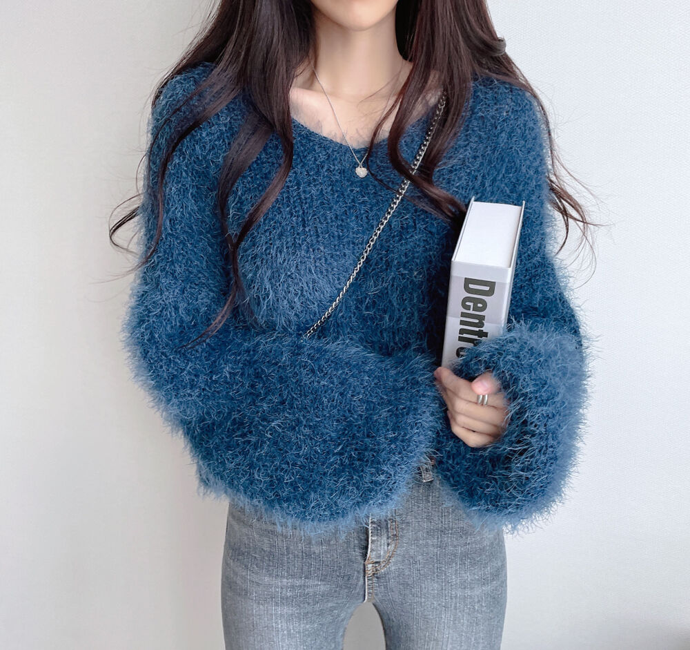 Vネックバルーンクロップドニット | ファッション通販サイト NUGU