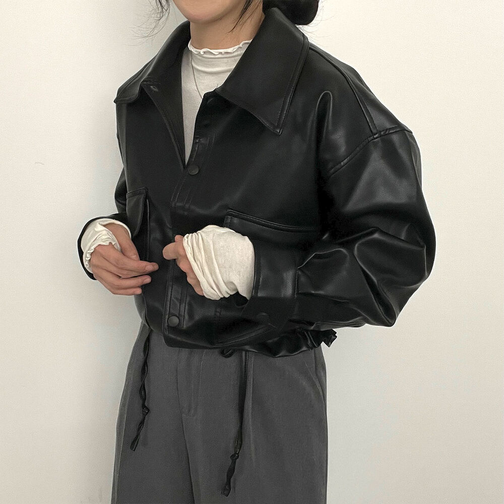 未使用◎セオリー クロップドレザーボンバージャケット NAPPA 羊革 ブラック 革手袋 レザーグローブ｜カドヤ公式オンラインショップ｜P-SEVEN