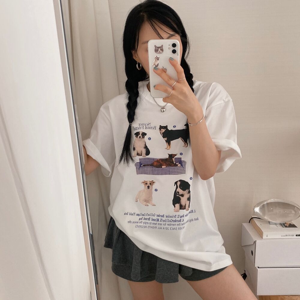 nodress シャツ　犬　トップス b209629c3a1dd7e1b0987c84b12250
