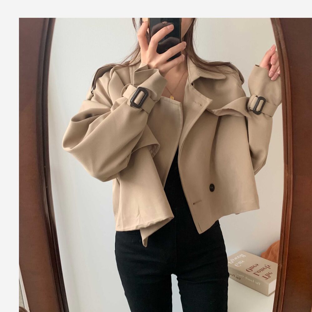 クロップドトレンチジャケット | ファッション通販サイト NUGU