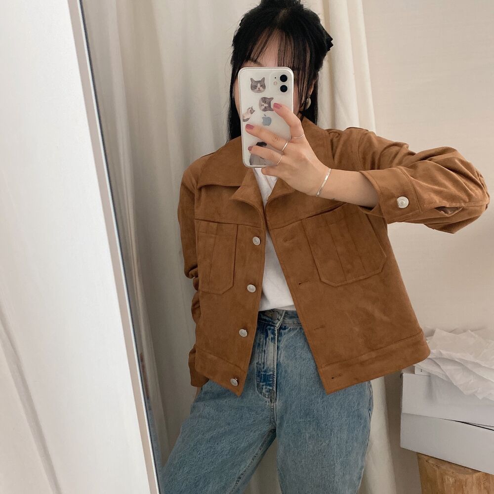 スエードポケットカラージャケット | ファッション通販サイト NUGU