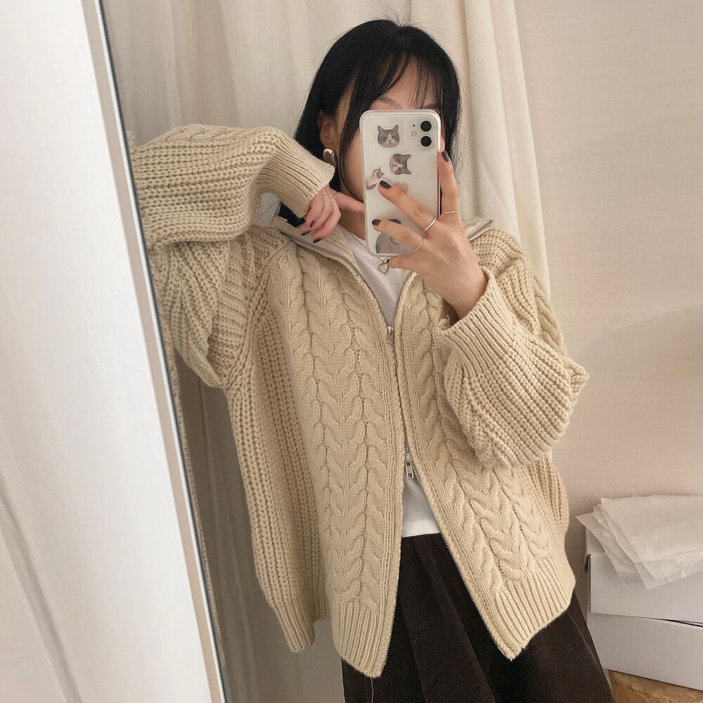 ケーブルパーカーニット | ファッション通販サイト NUGU