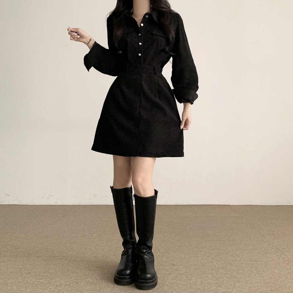 FR2梅 黒いコーデュロイミニワンピース F FR2梅 黒いコーデュロイミニワンピース F FR2 OFFICIAL ONLINE STORE