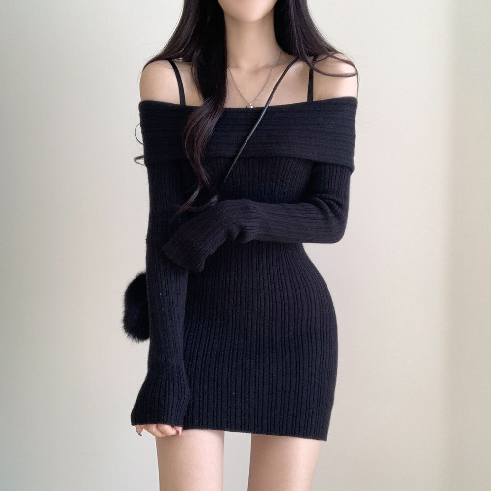 オフショルダーニットワンピース | ファッション通販サイト NUGU