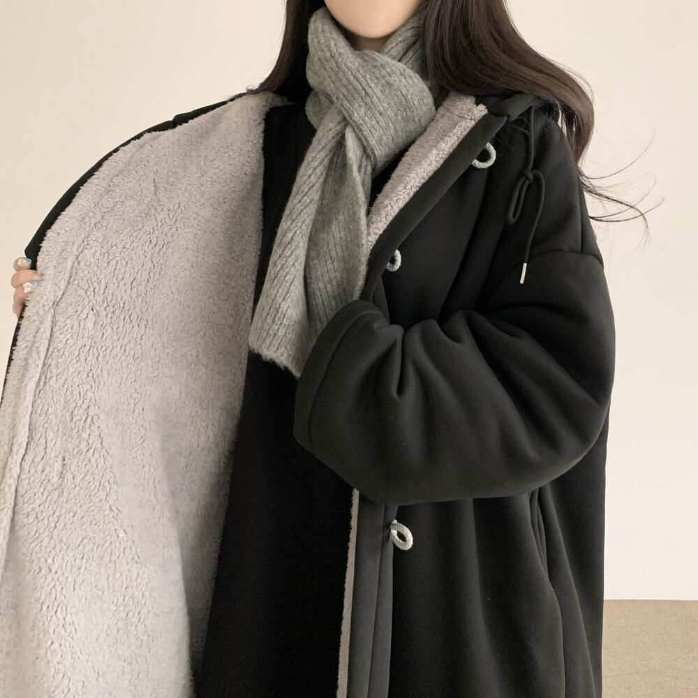 裏地ボアダッフルロングフード付きコート | ファッション通販サイト NUGU