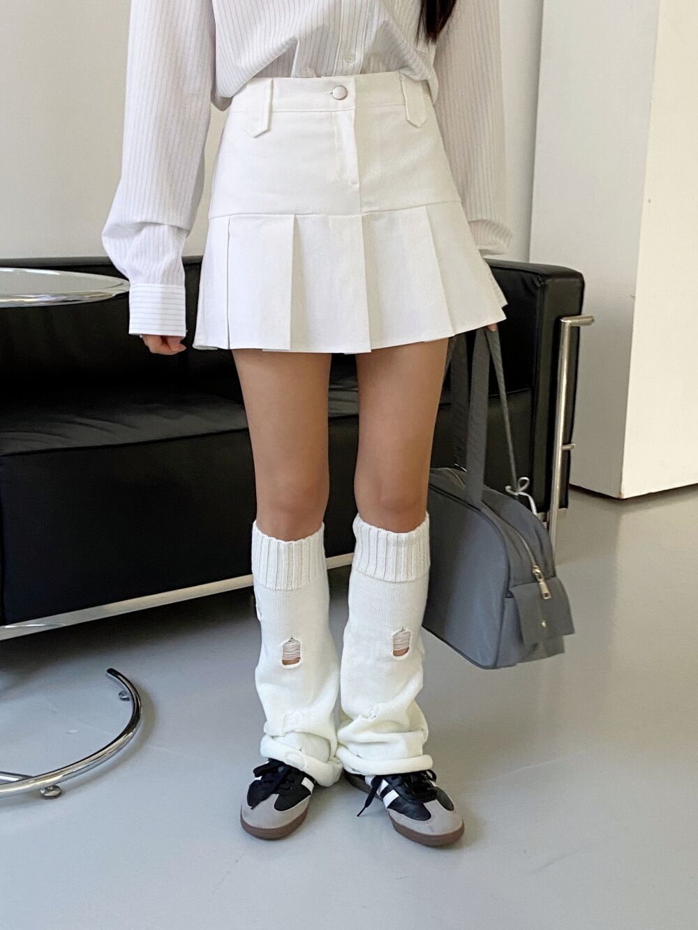 ハーフプリーツシャーリングミニスカート5color | ファッション