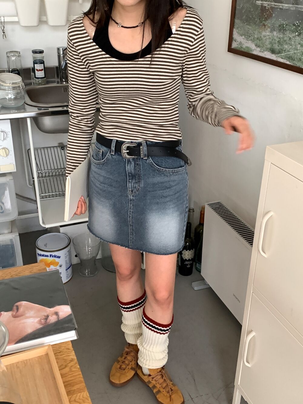 グレーデニムAラインスカート2color | ファッション通販サイト NUGU