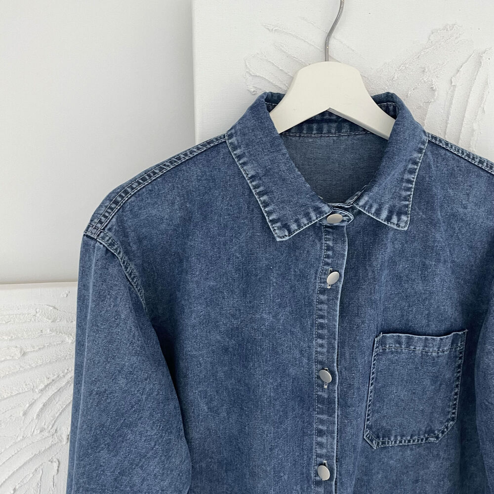 【玉数極少】Vintage グレーデニム オーバーサイズキャバルリーシャツ 玉数極少】Vintage グレーデニム オーバーサイズキャバルリーシャツ