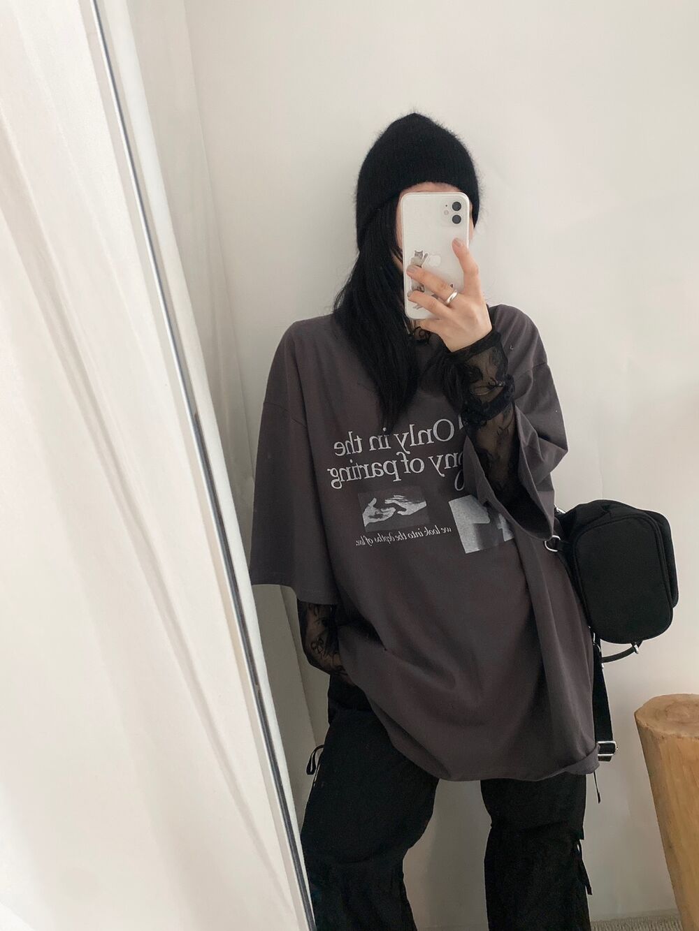 Tシャツ プリント オーバーサイズ ヴィンテージ L1696 ヴィンテージプリントレタリングオーバーサイズ半袖Tシャツ
