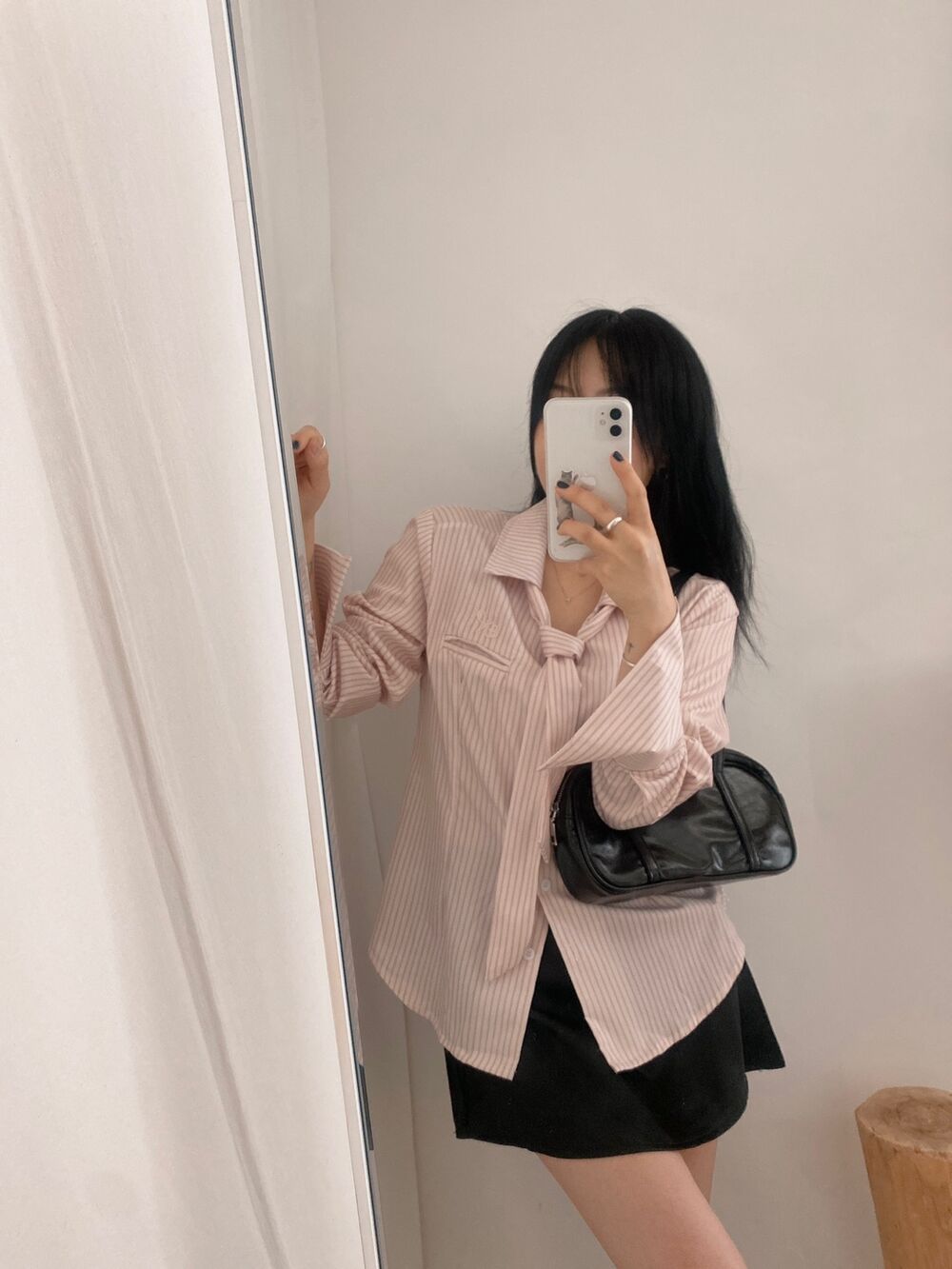 ピンクタイy2kストライプシャツ | ファッション通販サイト NUGU