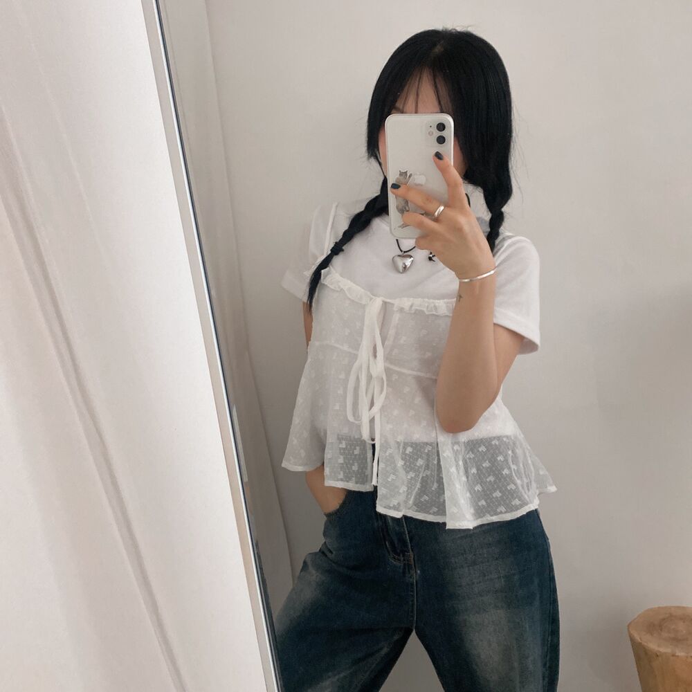 リボンシースルーキャミソール | ファッション通販サイト NUGU