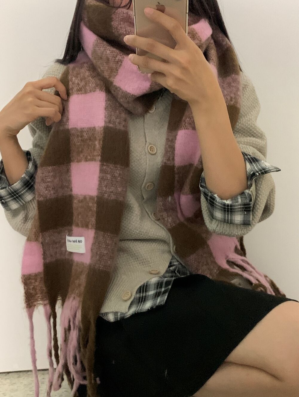 チェックニットマフラー チェックニットマフラー | ファッション通販サイト NUGU