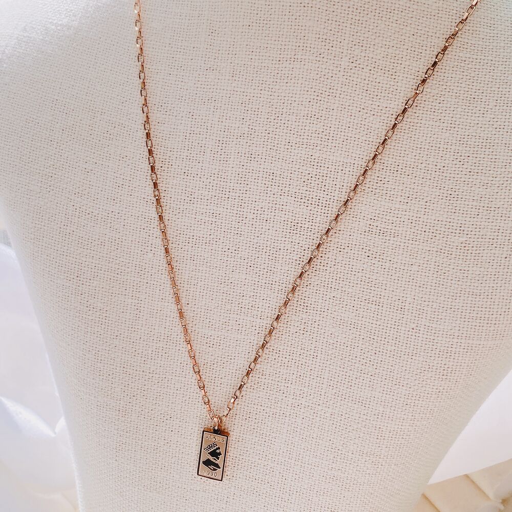 써지컬스틸 스퀘어 클립체인 VENUS 1990 여왕 사각 코인 목걸이 여성목걸이 - G마켓 모바일